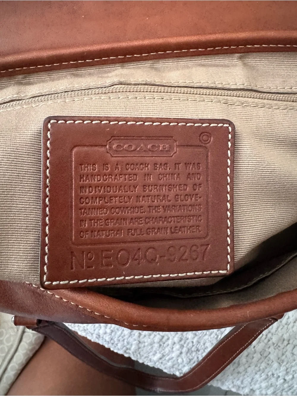 vintage Coach Hamptons leather flap satchel